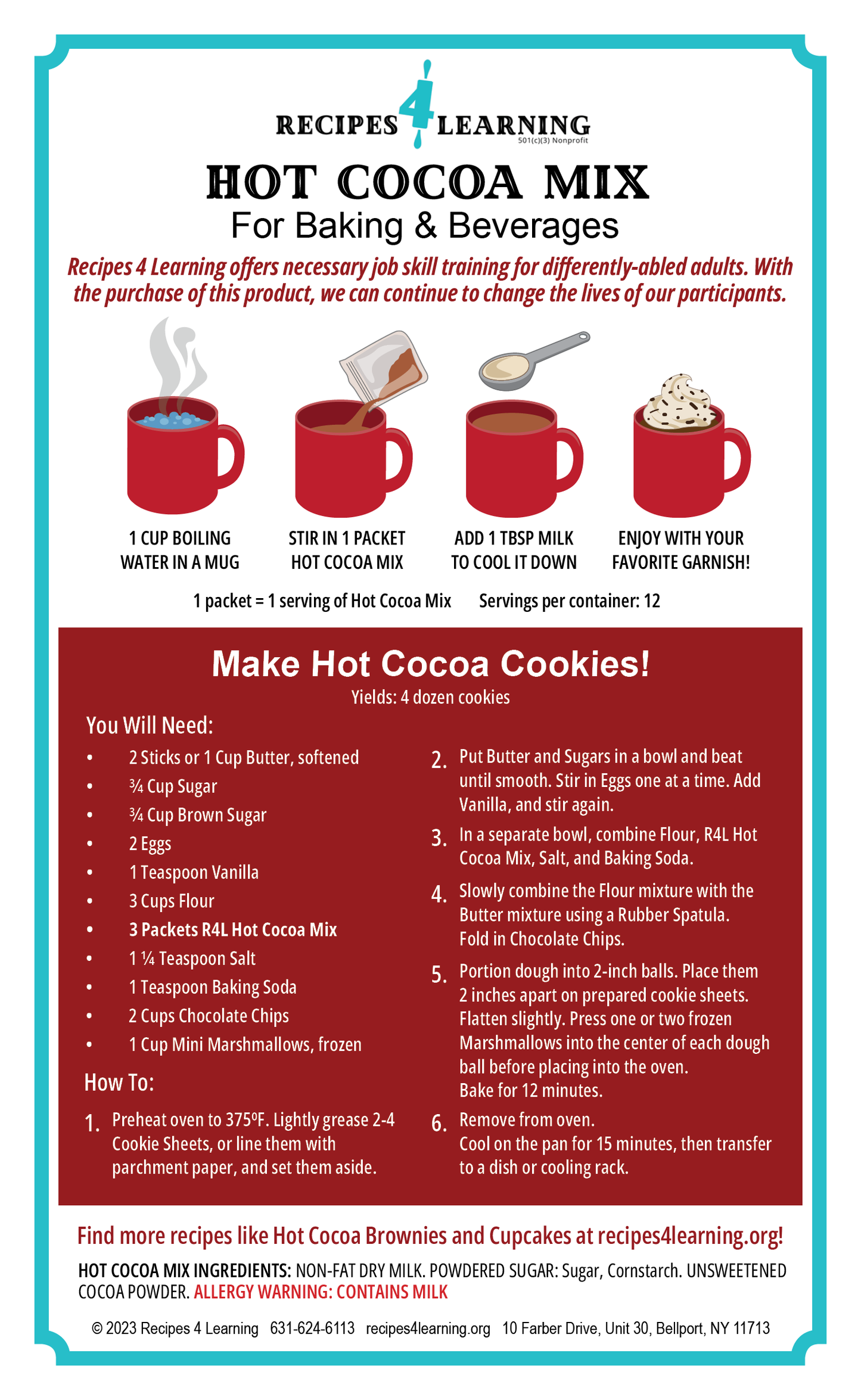 Recipes 4 Learning Hot Cocoa Mix