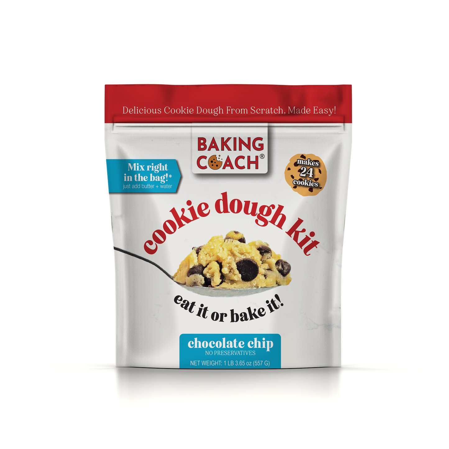 Baking Coach Edible Cookie Dough Kit - Chocolate Chip