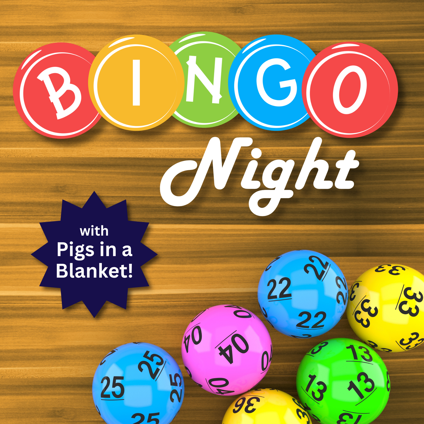 Recipes 4 Learning After Dark June Fundraiser - Bingo Night with Pigs in a Blanket