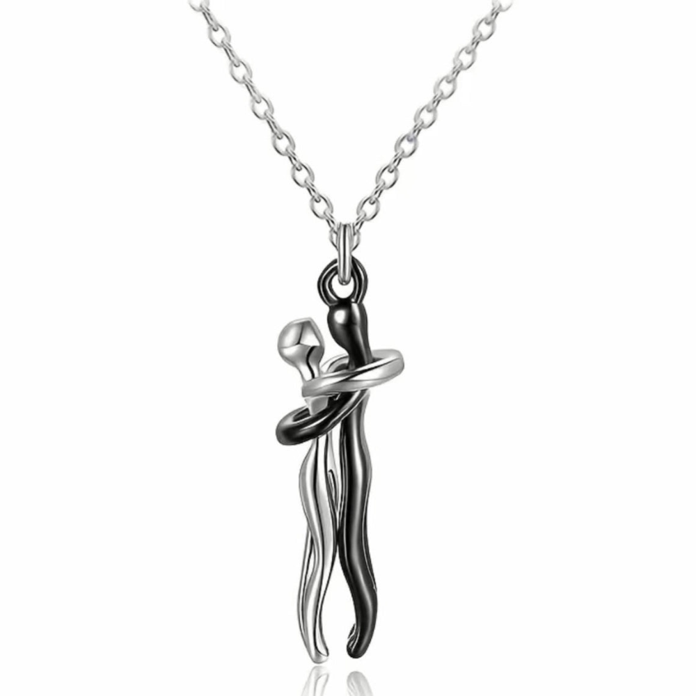 Jova NYC - Hug Necklace Black/Silver