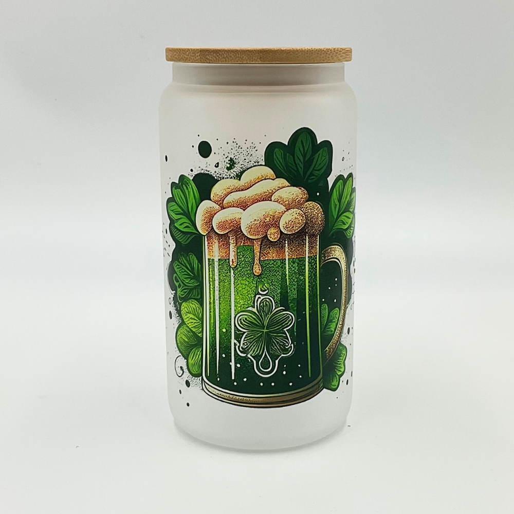 Mama T's - Frosted Glass "Lucky Drink" Tumbler