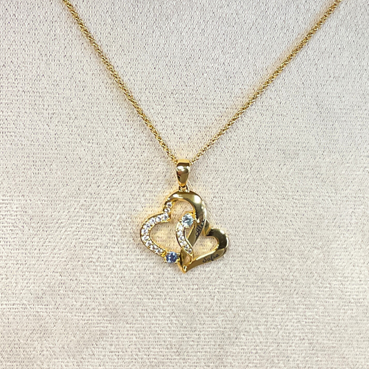 Jova NYC - Hearts Embrace Necklace (Sterling Silver)