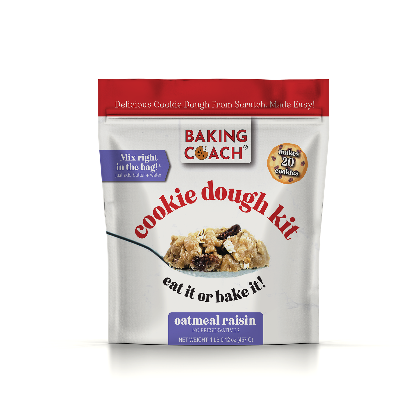 Baking Coach Edible Cookie Dough Kit - Oatmeal Raisin