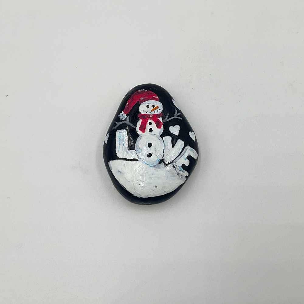 ROCKS BY JO - Love Snowman