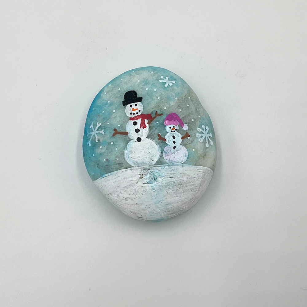 ROCKS BY JO - Double Snowman
