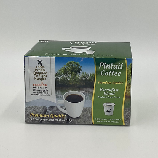 Pintail Coffee Breakfast Blend - Medium Roast Single Serve Decaf K Cups