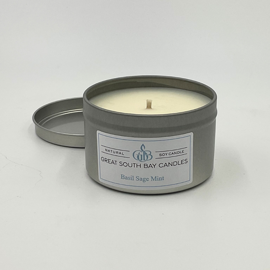 Great South Bay Candle Company Travel Tin - BASIL SAGE MINT