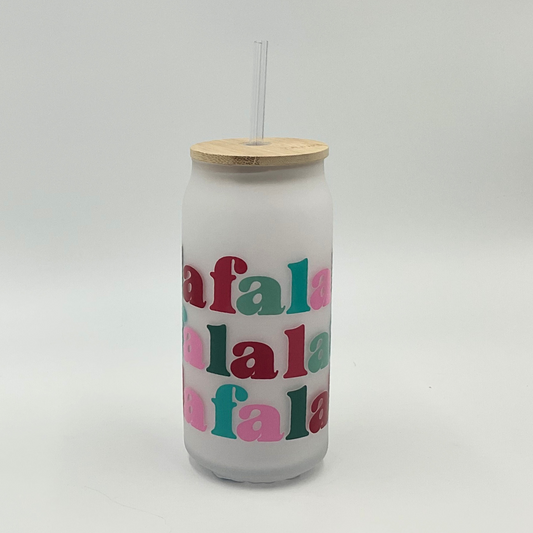 Mama T's - Frosted Glass "Fa La La" Tumbler