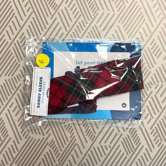 MelinyLLC - Sandy Sleeve Furry Friends Collar Cover (RED PLAID)